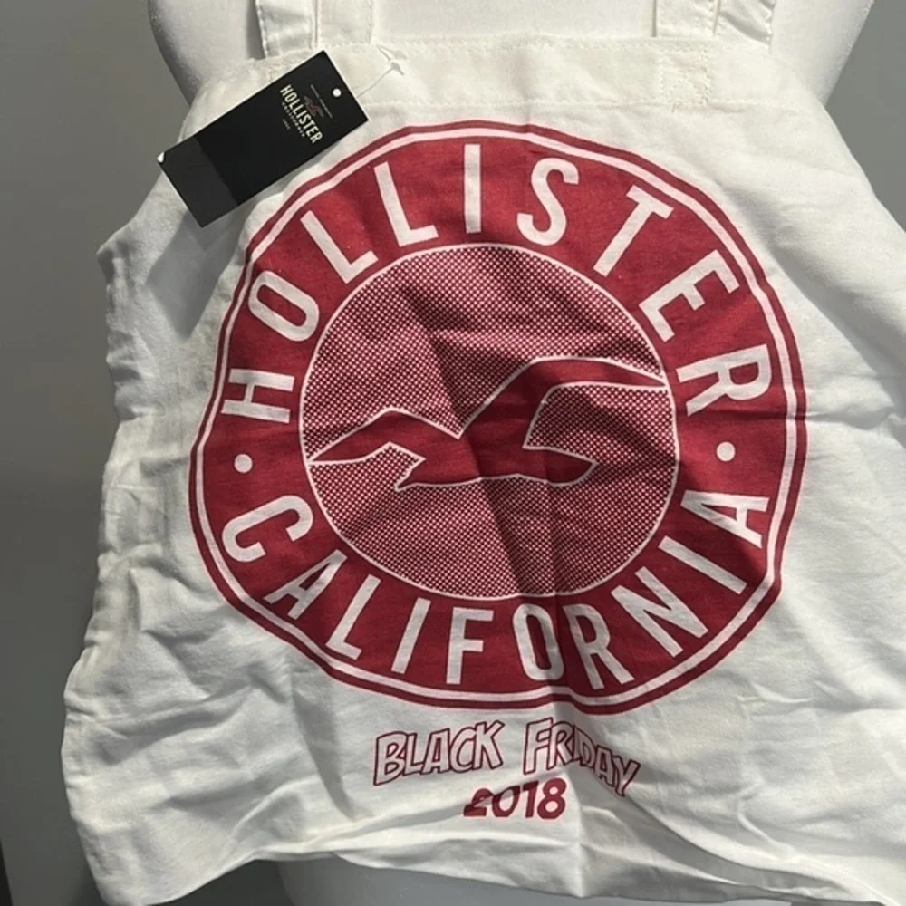 Hollister Co Black Friday White Red Tote Bag Nwt New‎